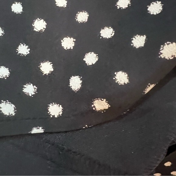 Collective Concepts navy & white polka dot long sleeve faux wrap dress small - Picture 4 of 6